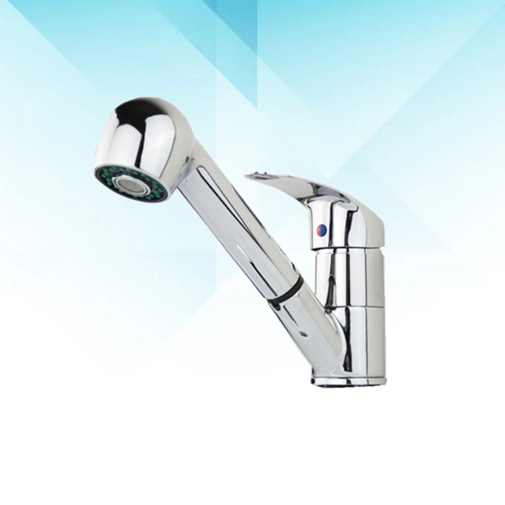 

Copper Brushed Sink Hot and Cold Water Single Lever Single Handle Out/Down Sprayer Rotating Copper Spring