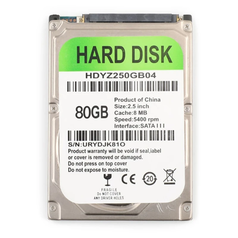 2 5 дюймовый HDD SATA USB адаптер кабель 80/120/160/250/320/500 Гб для ПК ноутбука внутренний
