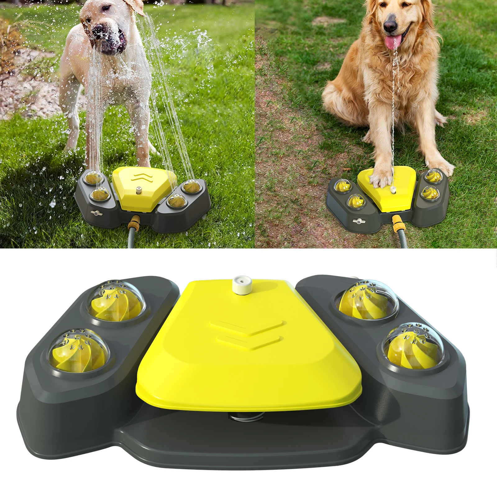 

Pet Dog Water Drinking Fountain Outdoor Sprinklers Bathing Shower Multifunction Puppy Mascotas Improve Dogs IQ Pets Accessories