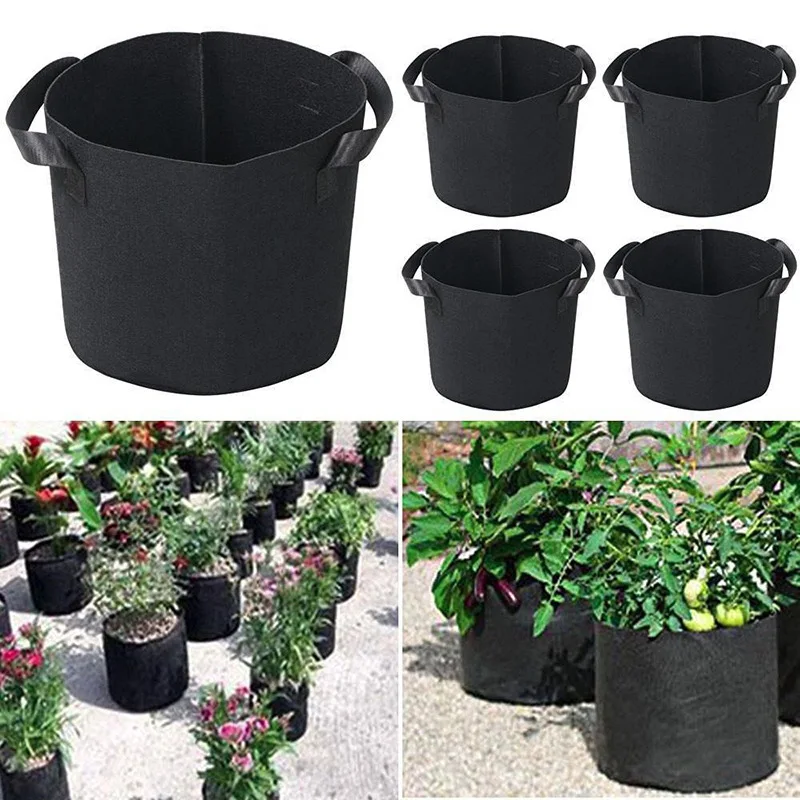Сумка для посадки зеленых растений нетканый контейнер цветов комнатный горшок