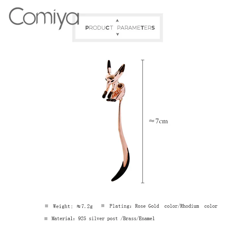 Comiya, корейские серьги-капли, эмаль, животное, шарм, цинковый сплав, длинный хвост, подвеска, Brincos Mujer Brincos Oorbellen, висячие серьги