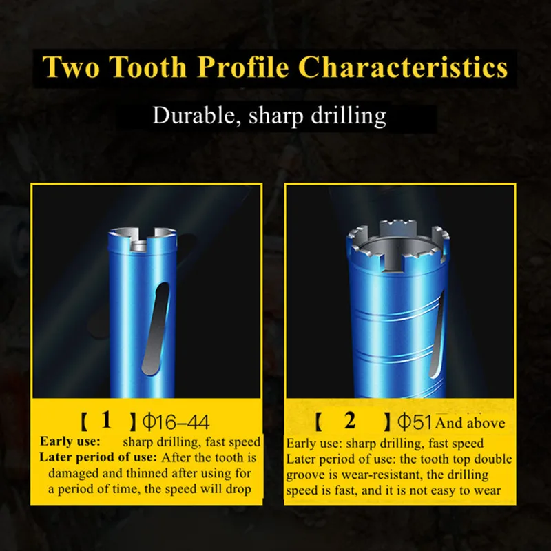 Алмазный сердечник LICHANG Tool для сухой дрели сверло отверстий с перфоратором
