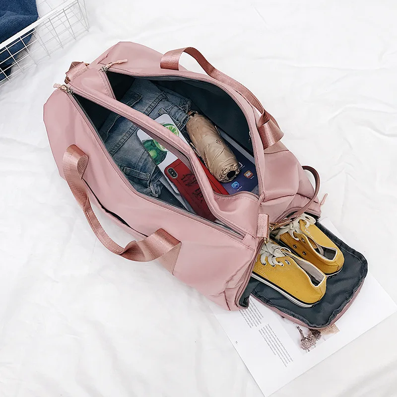 

Women Storage Training Adjustable Strap Dry Wet Separated Waterproof Outdoor Fitness Travel Handbag Nylon Sports Yoga Gym Bag