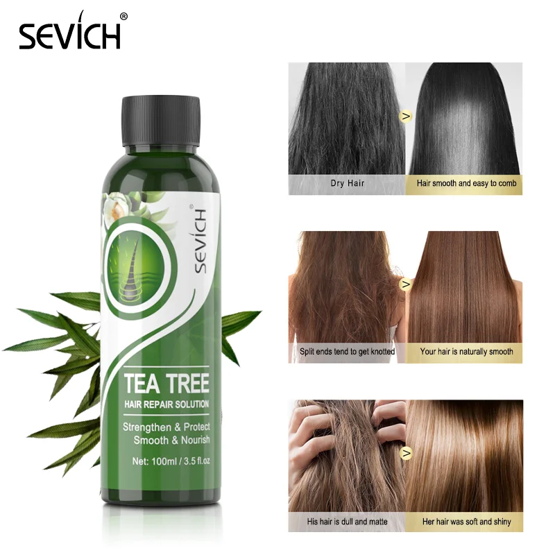 

Sevich Tea Tree Hair Repair Solution 100ml Moisturizing Hairs Spray Hair Treatment Leave-in Conditioner Repair Damaged Hair