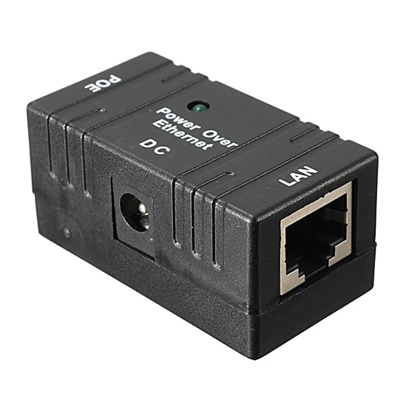 POE пассивный инжектор сплиттер настенное крепление RJ45 выключатель питания Ethernet