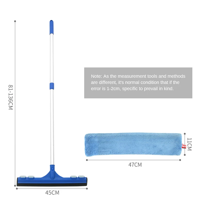 

East Window Glass Wiper Floor Cleaning Mop Scraper Microfiber Multi-functional Household Cleaning Tools ES1672