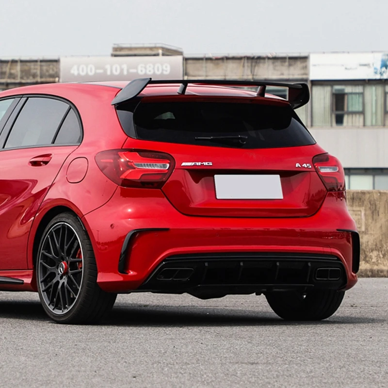 

Для Mercedes Benz A класс W176 A160 A180 A200 A250 A45 AMG хэтчбек 5 дверей 2013-2018 ABS Пластик задний спойлер крыло, крышка багажника