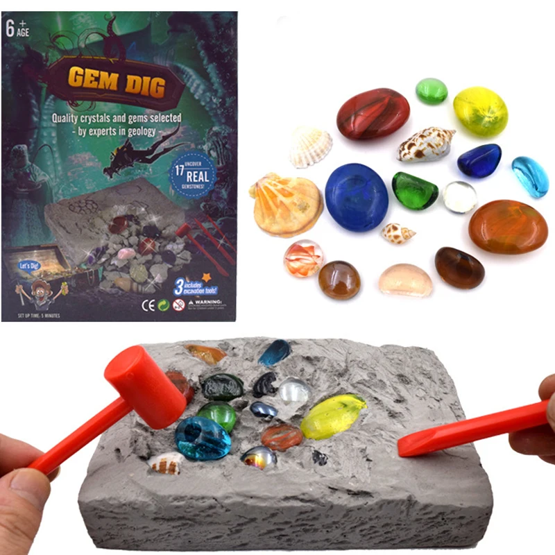 

Набор для копания драгоценных камней, для детей, для научных исследований, для любителей минералогии и геологии, игрушечный экскаватор