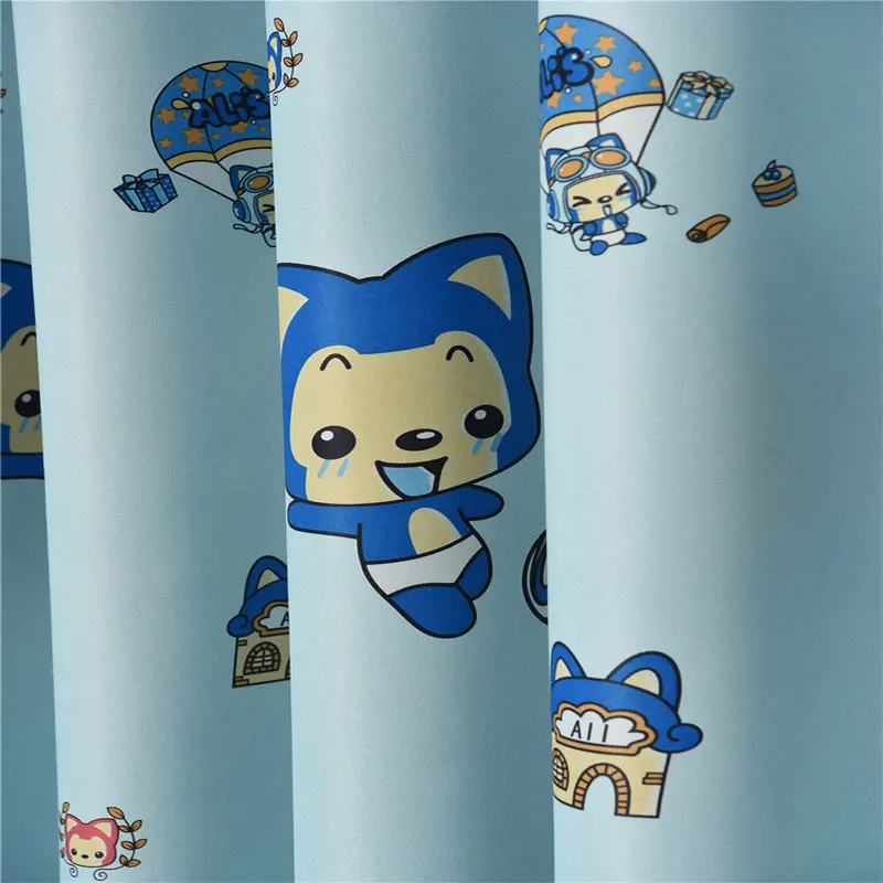 Гостиная мультфильм печать занавес мальчик девочка Штора для детской спальни