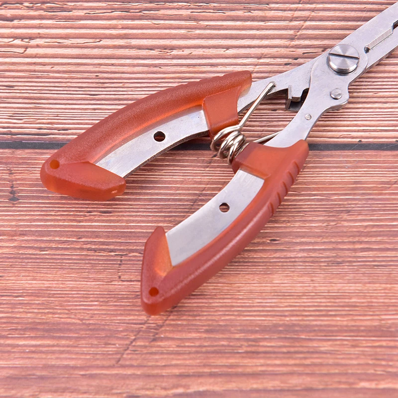

Orange Fishing Pliers Stainless Steel Hook Cutter Line Remove Fishing Tool