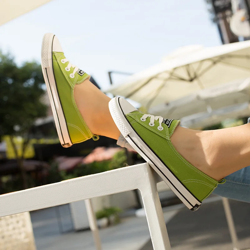 YEELOCA/Новинка Сезон лето-осень Светильник Парусиновая обувь Женская Студенческий