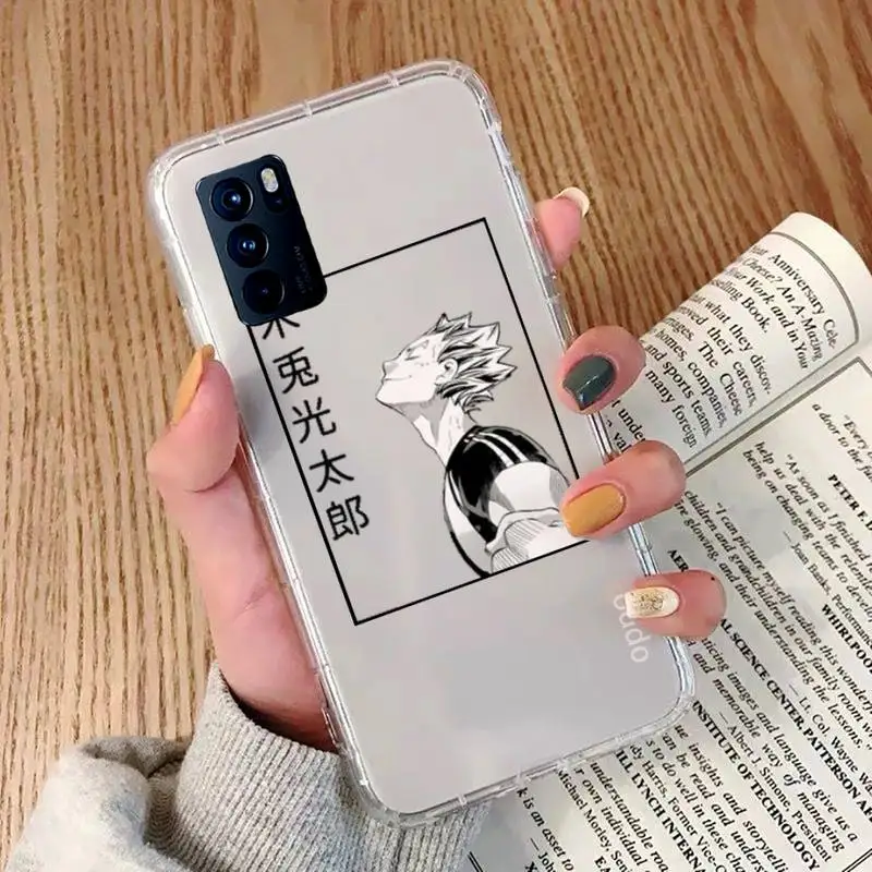 

haikyuu japanese anime Phone Case Transparent For OPPO A 3 5 33 7 8 52 9 11 32 53S F 9 11 Realme X T 7 50 7 PRO