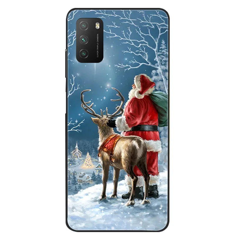 

Christmas Cartoon Case For Xiaomi Poco M3 Case Silicone Soft TPU Cover for Poco M3 Pro 5G Case for Pocophone M3 M 3 M2010J19CG