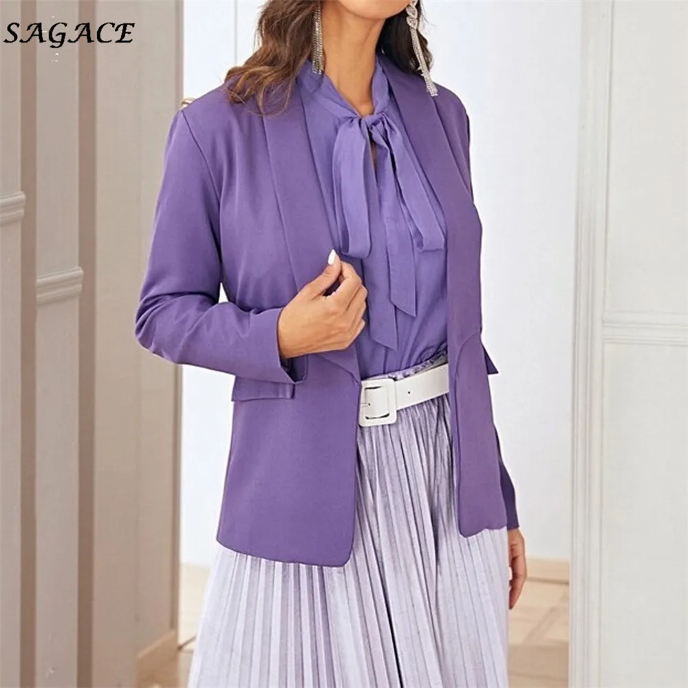 Sagace одежда пальто для женщин Модный повседневный мягкий длинный рукав