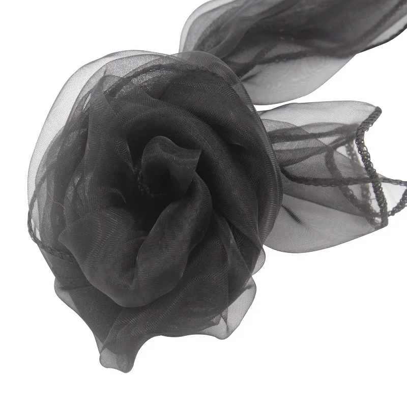 Black 50 шт., 18x275 см, темно-Коралловый Свадебный Чехол для стула из органзы, пояс с бантом, свадебное украшение для банкета и вечеринки - Цвет: Black