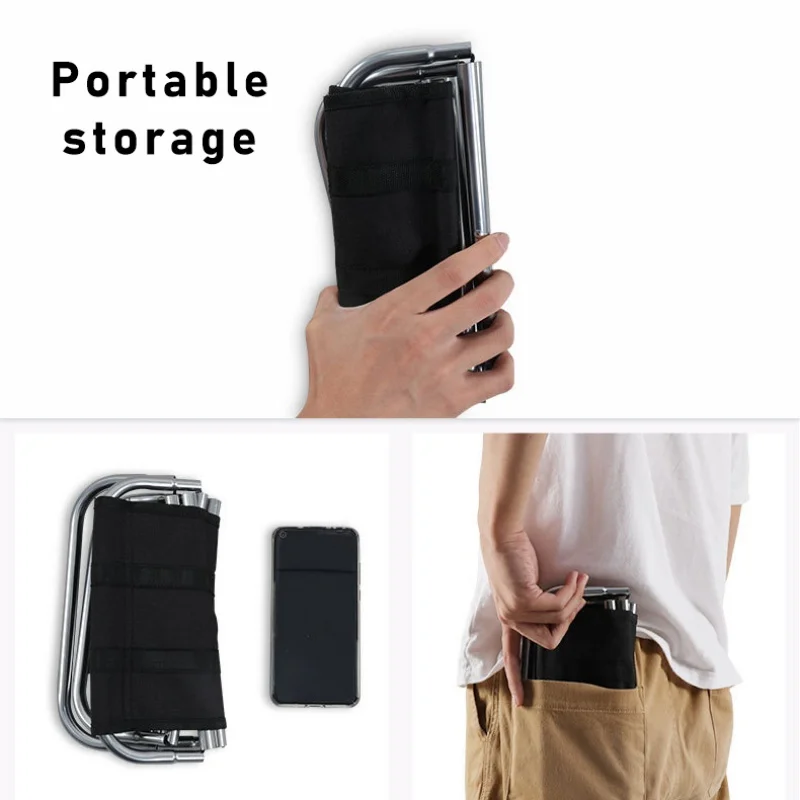 

Pocket Folding Chair unfolded size 35*25*27cm folded size 29*16cm 0705 aluminum alloy+600D Oxford cloth