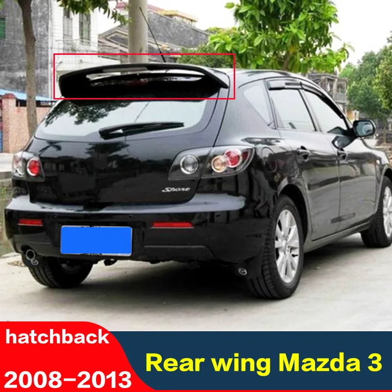 CEYUSOT для Mazda 3 Большой ABS Материал заднее окно Багажник крыло спойлер 2008 13 Mazda3 M3