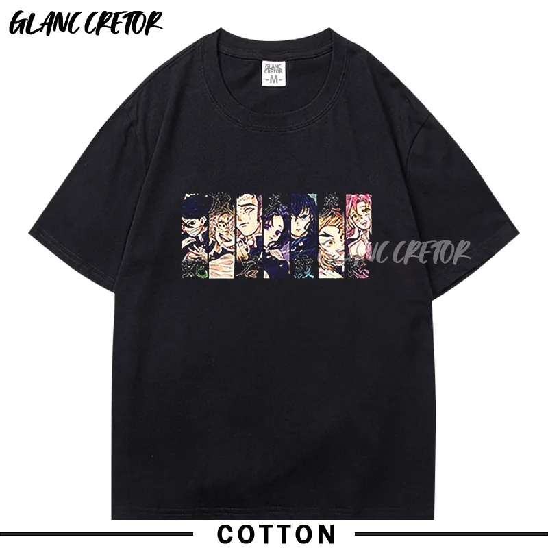 

2021 Men T-shirts Summer New Fashion Demon Slayer T Shirt Anime Man Tshirt Male Streetwear Costume Tops Tees