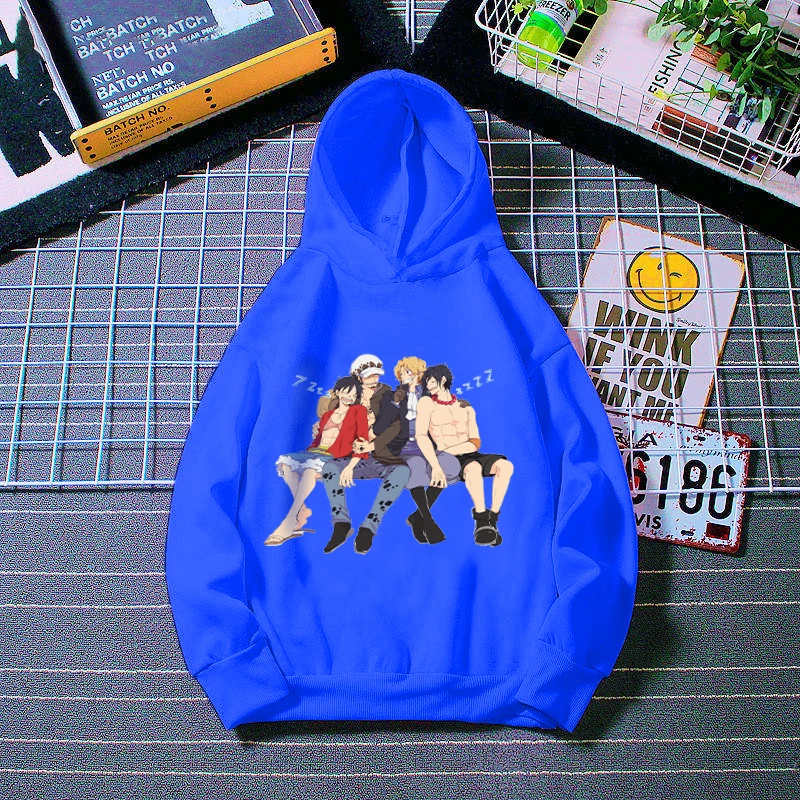 

4 to 14 Years Old Kids Hoodies Anime One Piec0 Sweatshirt Harajuku One Piec0 Hoodie Girls/Boys Funny Hat Black Tops Boy Clothes