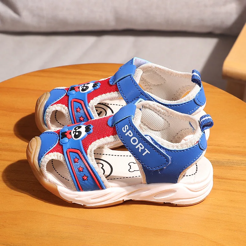 Сандалии Детские Резиновые Нескользящие Модные дышащие босоножки для мальчиков