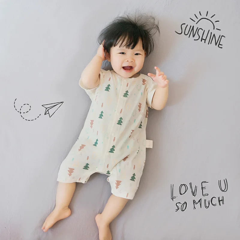 

Baby Summer Rompers 100% Cotton Cute Print Toddlers Cartoon Bodysuit Spring Jumpsuit 1 PC Boys Girls Infant 0-2year Clothes Suit
