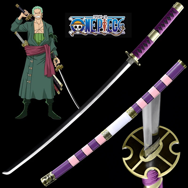 Аниме Косплей ONE PIECE Monkey D. Luffy's Katana лезвие из углеродистой стали деревянная