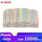 10000 шт., одноразовые пластиковые разноцветные полоски