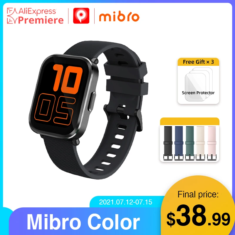 Mibro Color Smartwatch 5ATM Водонепроницаемый трекер сердечного ритма 270 мАч Батарея Смарт