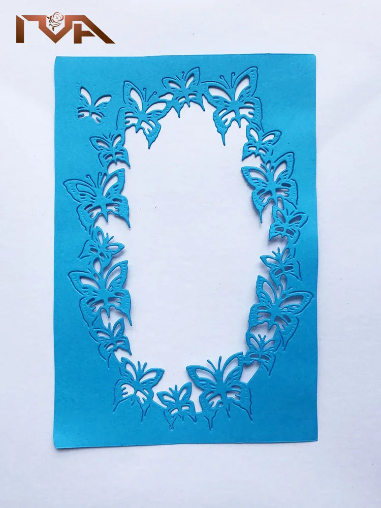 Бумага ремесло рамка с бабочкой резка металла пресс форм животных Прямоугольная