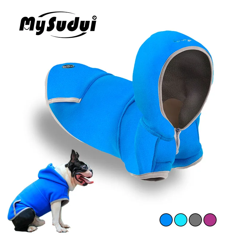 MySudui толстовка с капюшоном, одежда для собак, зимняя одежда для маленьких собак, чихуахуа, французский бульдог, Рождественская флисовая куртка для собаки, зимнее теплое пальто для собак