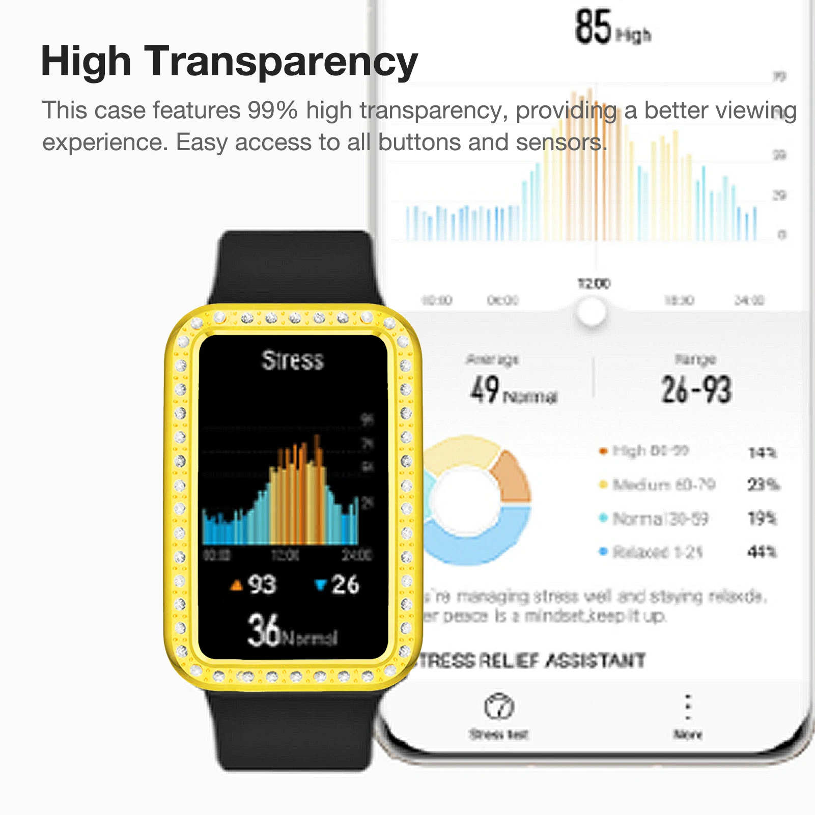 

Electroplating PC Shell Screen Protector Slim Protective Frame Case Cover for HUAWEI Watch Fit Smart Watch
