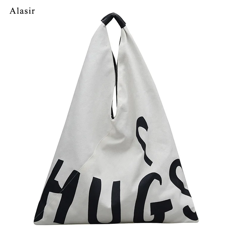 Особая Женская Холщовая Сумка Alasir с надписью сумка на плечо модный большой
