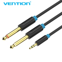 vention 3 5mm to 2 6 35mm audio cable stereo aux 3 5 male to male 6 35 6 3 6 5 mono y splitter audio cord 5m for phone to mixer