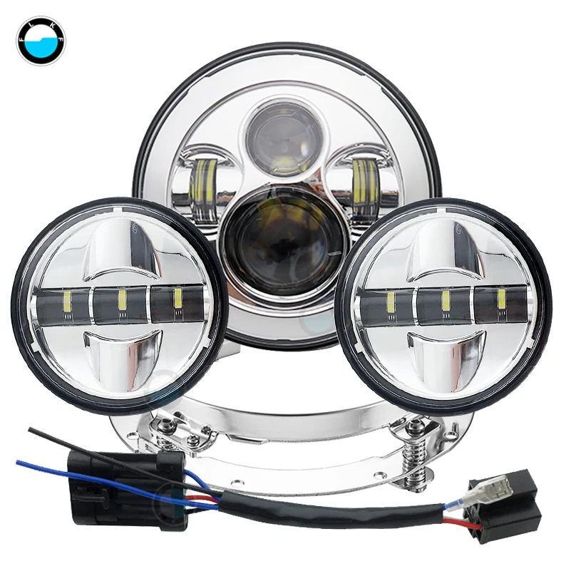 7 дюймовый светодиодный фар мотоциклы фары ближнего света с 4 1/2 &quot4 5&quot