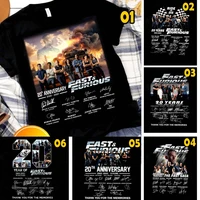 20 years fast and furious 2001 2021 ride or die series t shirt fast and furious anniversary movie lover shirt