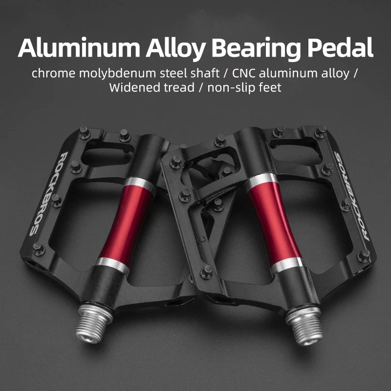 ROCKBROS Bicycle Pedal Ultralight Cycling Non-slip Cleat Aluminum Alloy Mountain Quick Release Footboard MTB Bike Accessories