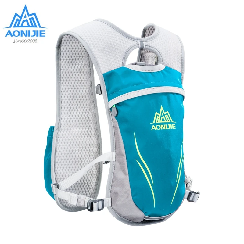 AONIJIE Running Marathon Hydration Nylon 5.5L Outdoor Running Bags Hiking Backpack Vest Marathon Cycling Backpack Green