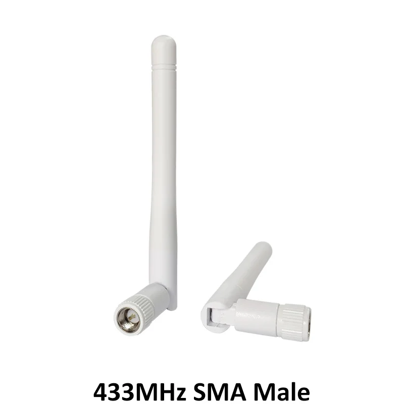 GRANDWISDOM 10pcs 433mhz antenna 3dbi sma male lora antene pbx iot module lorawan signal receiver antena high gain