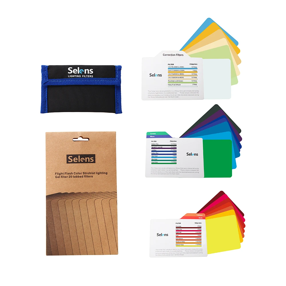 20 шт Камера флэш-гели прозрачный Цвет коррекции баланса освещения Комплект