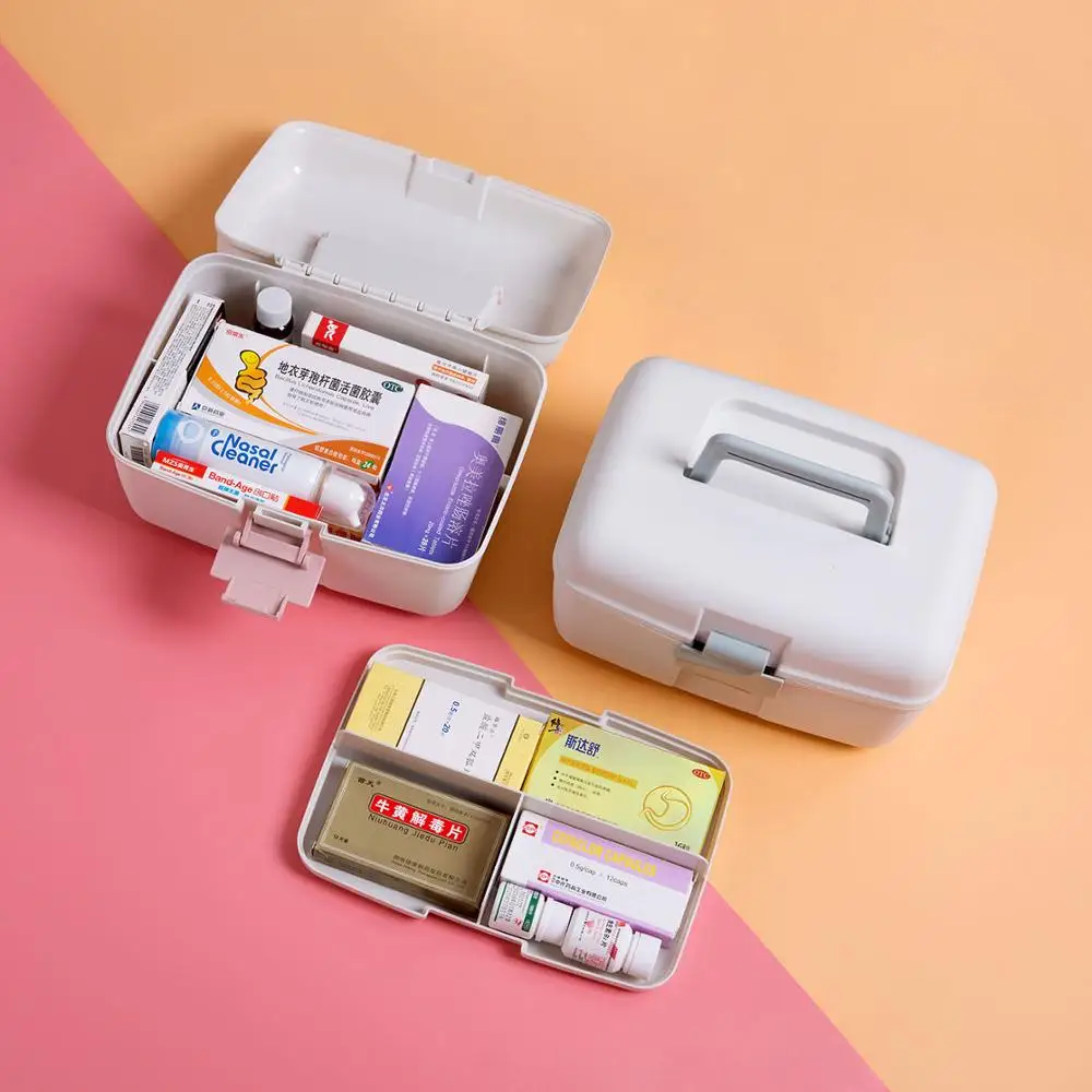 1 шт. Большой Вместительный органайзер для таблеток аптечка пластиковая коробка