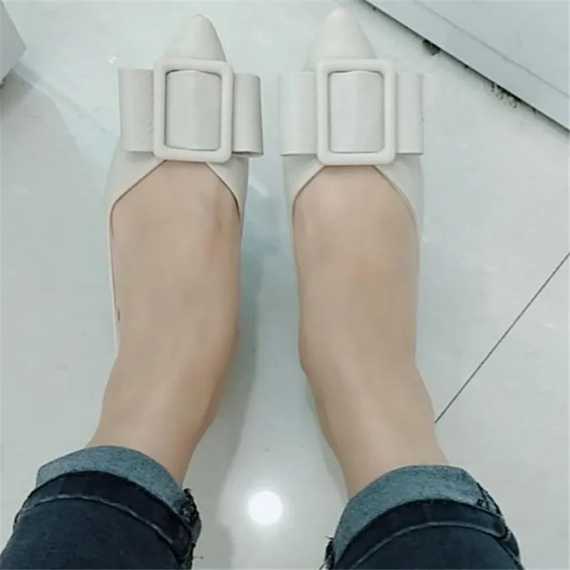 

Mules For Women Lady Elegant Leather Flats Casual Classic Pointed Shoes Spring Comfort Work Shoes Women Summer New