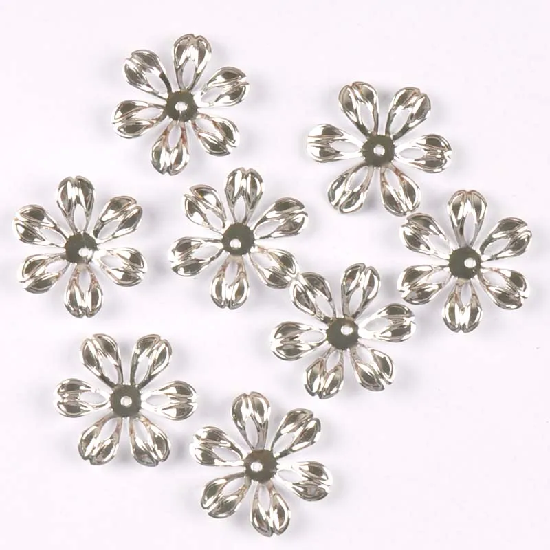 Винтажные розетки с цветами 24 мм обертывают филигранные металлические поделки