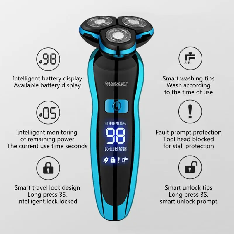 Для мужчин электробритва USB Перезаряжаемые электрическая бритва для бритья