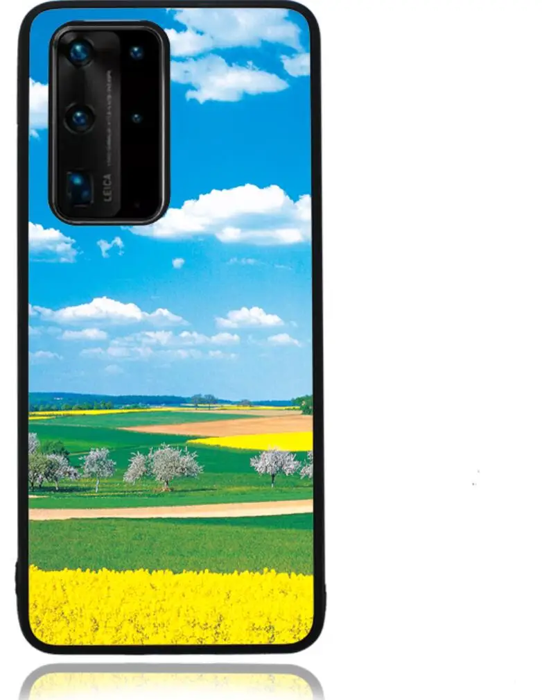 2D сублимационный резиновый чехол из ТПУ + поликарбоната для P30 Lite P40 PRO e с