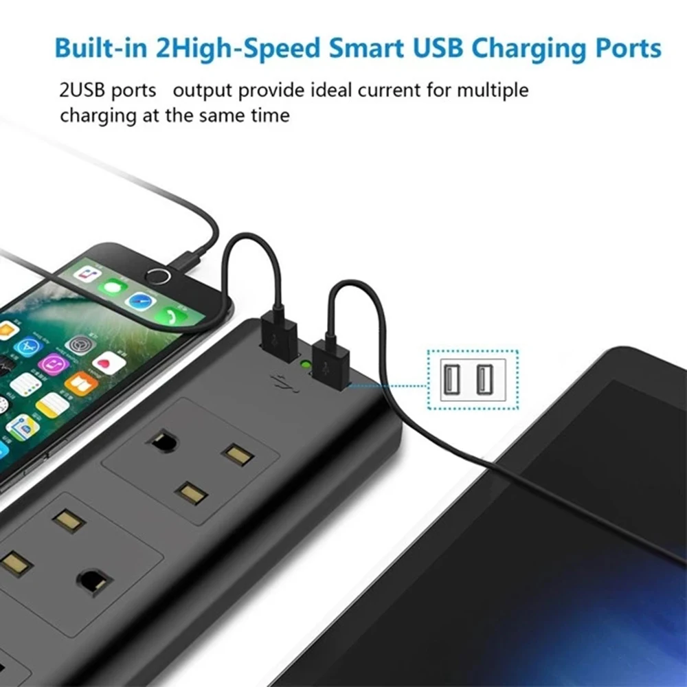 Multi Power Ptrip Электрический предохранитель напряжения 3 способа штепсельная вилка