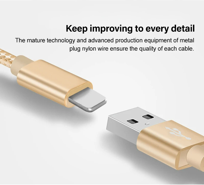 USB-кабель VOXLINK 8-контактный в нейлоновой оплетке для iphone x 8s 7s быстрая зарядка