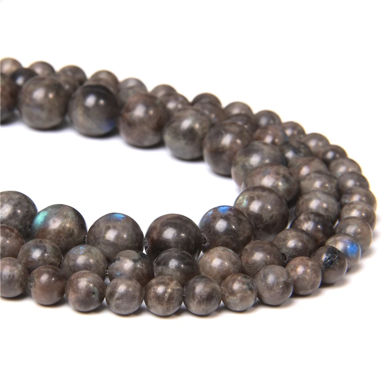 Высококачественные 100% натуральные бусины кофейного цвета из Лабрадорита