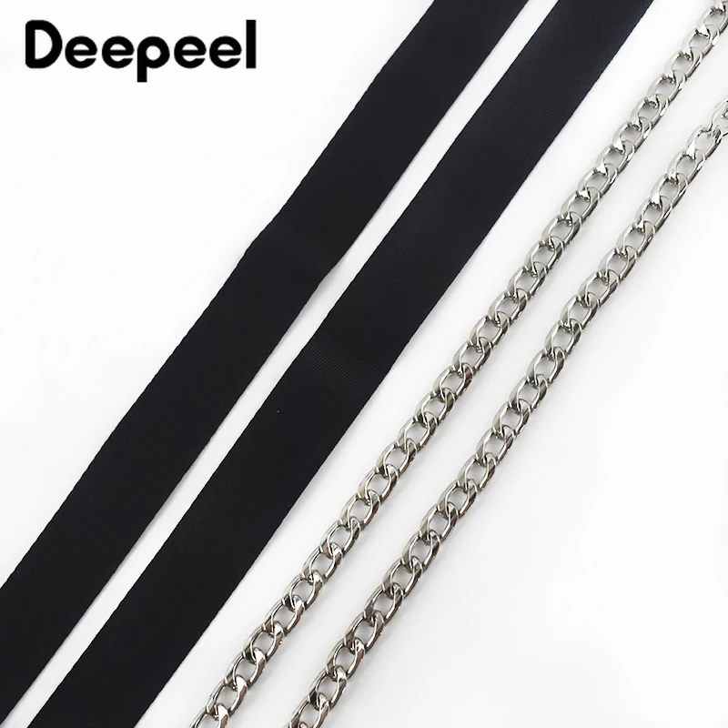 Deepeel 1 шт. 2 5*100 110 см унисекс цепь черного металла подтяжки в стиле панк хип хоп с