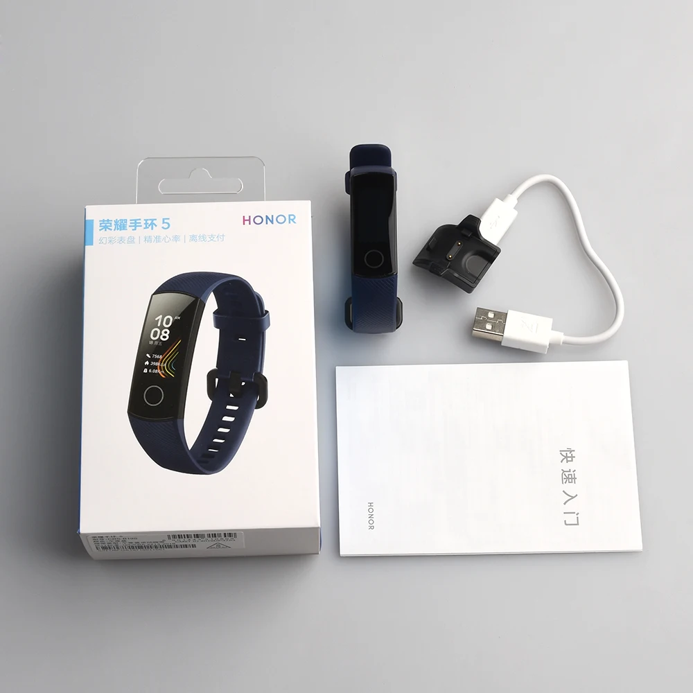 Умный Браслет huawei Honor Band 5, Оксиметр крови, кислород, волшебный цвет, сенсорный экран, для плавания, для обнаружения сердечного ритма, сна, сна