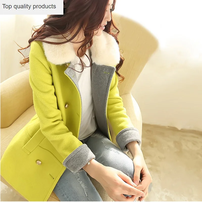 Новинка 2020 осенне-зимнее теплое шерстяное пальто для женщин длинное приталенное